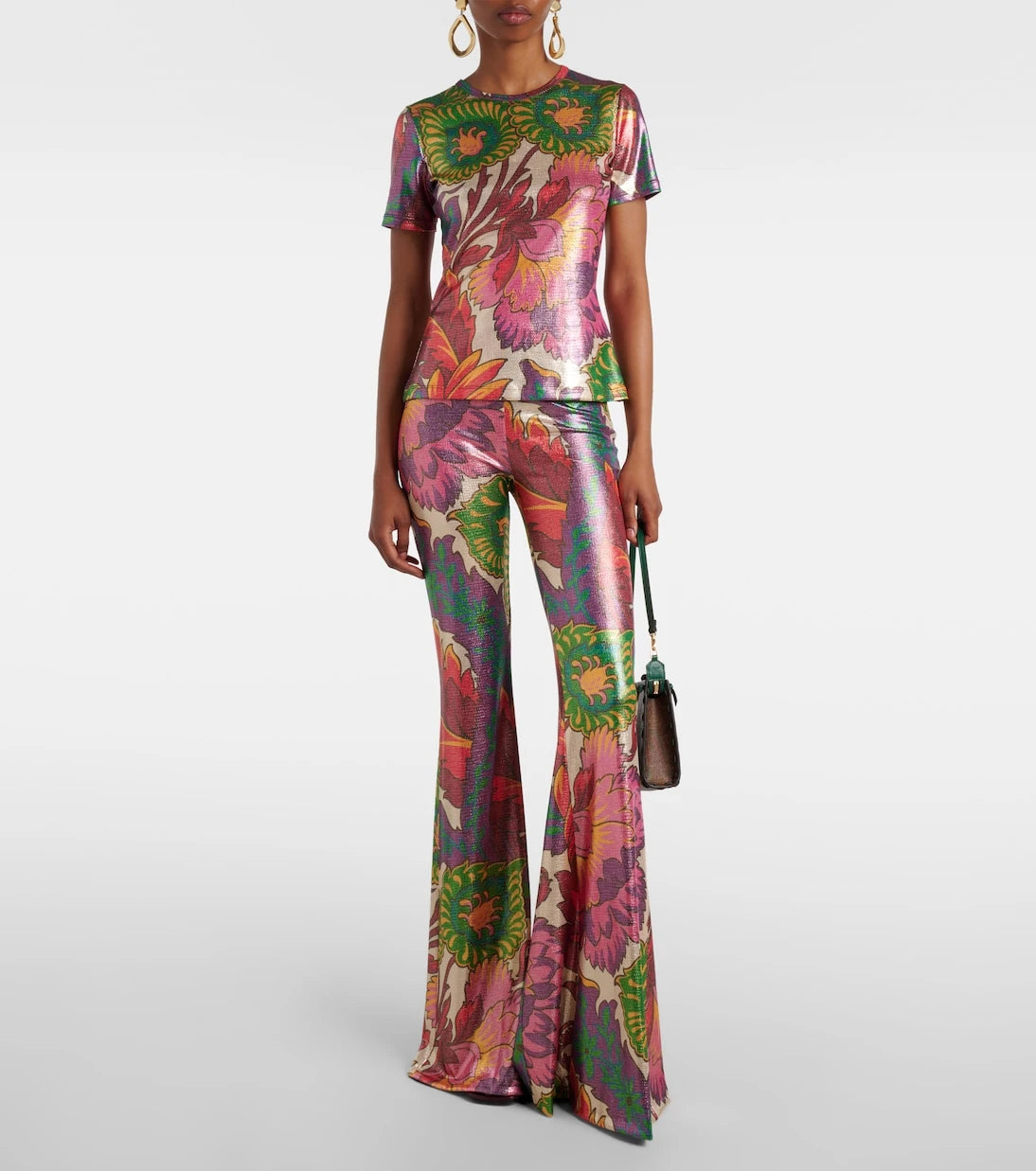 Etro - بنطال جيرسيه شفاف بقصة واسعة
