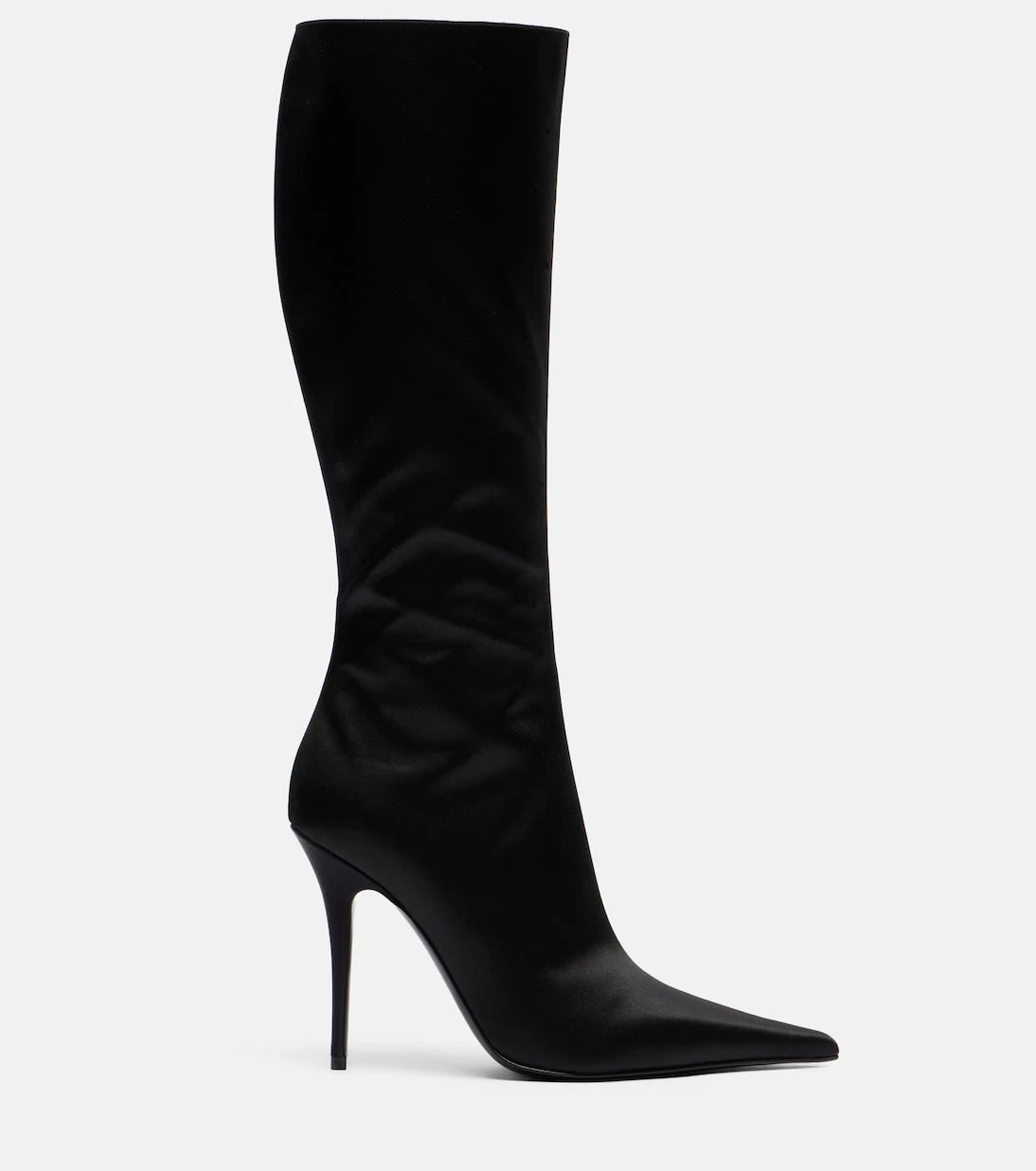 Amina Muaddi - Barbara satin knee-high boots