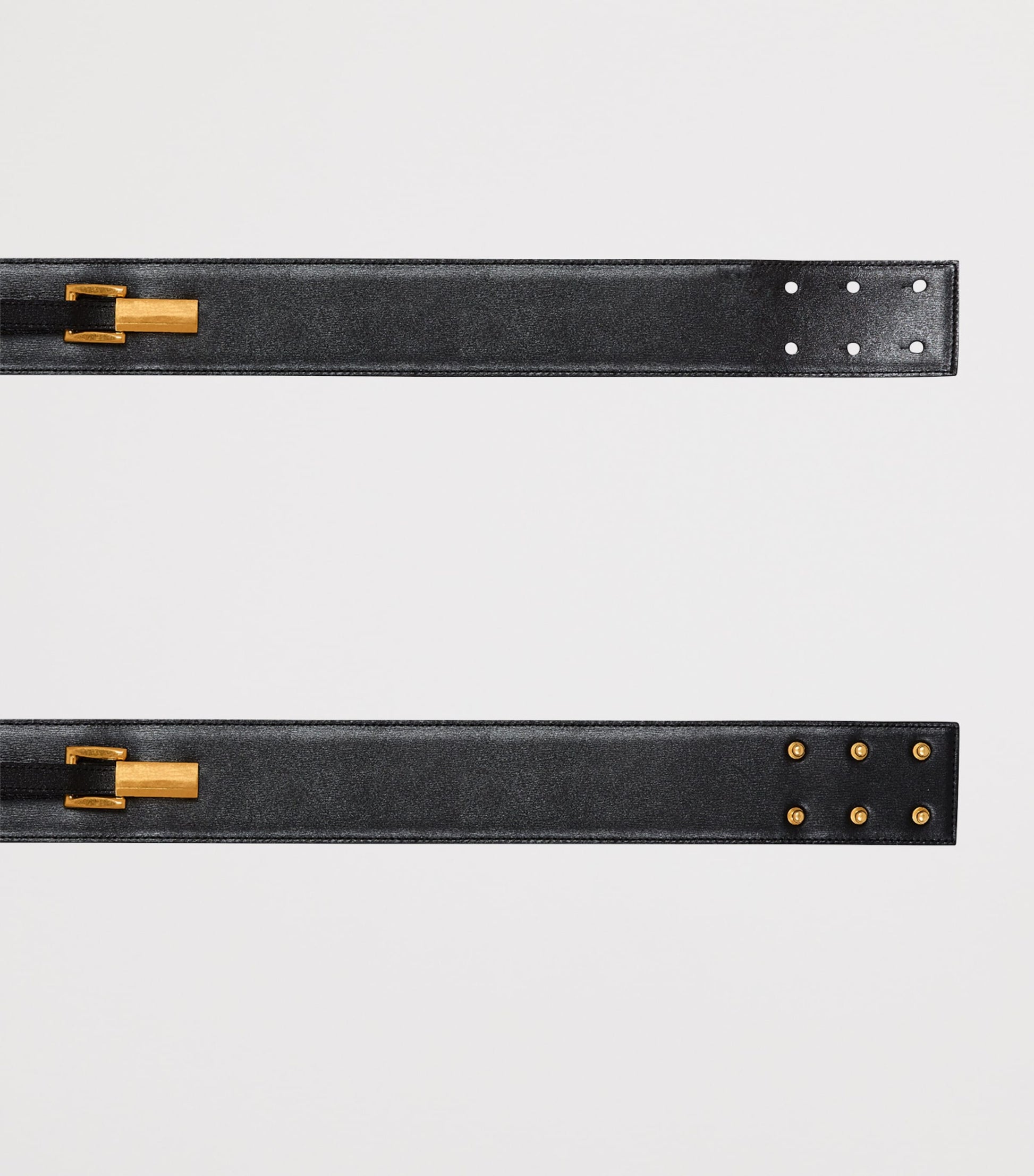 Balmain Black Leather Sync Belt