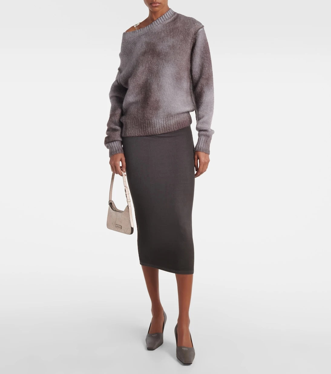 Acne Studios - تنورة ميدي متوسطة الارتفاع