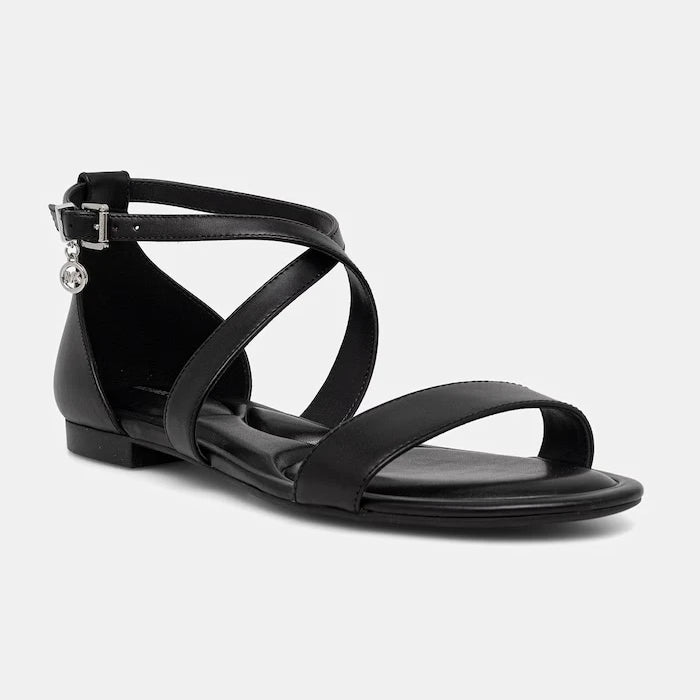 MICHAEL Michael Kors kadın düz taban deri sandalet Alexa Flex Flat Sandal