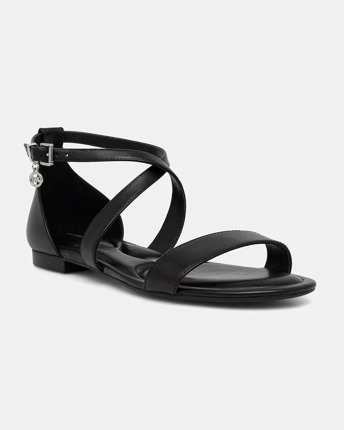 MICHAEL Michael Kors kadın düz taban deri sandalet Alexa Flex Flat Sandal