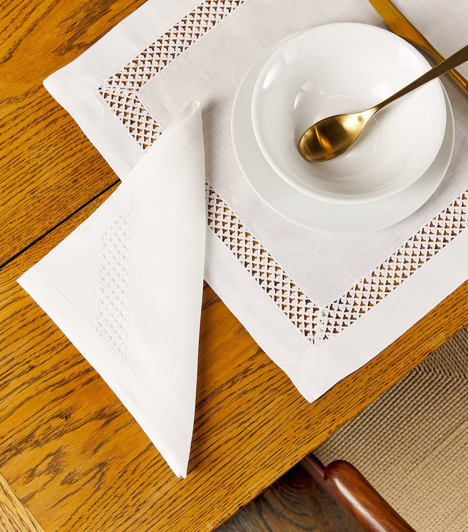 Dea Linen Embroidered Liri Napkin (45cm x 45cm)