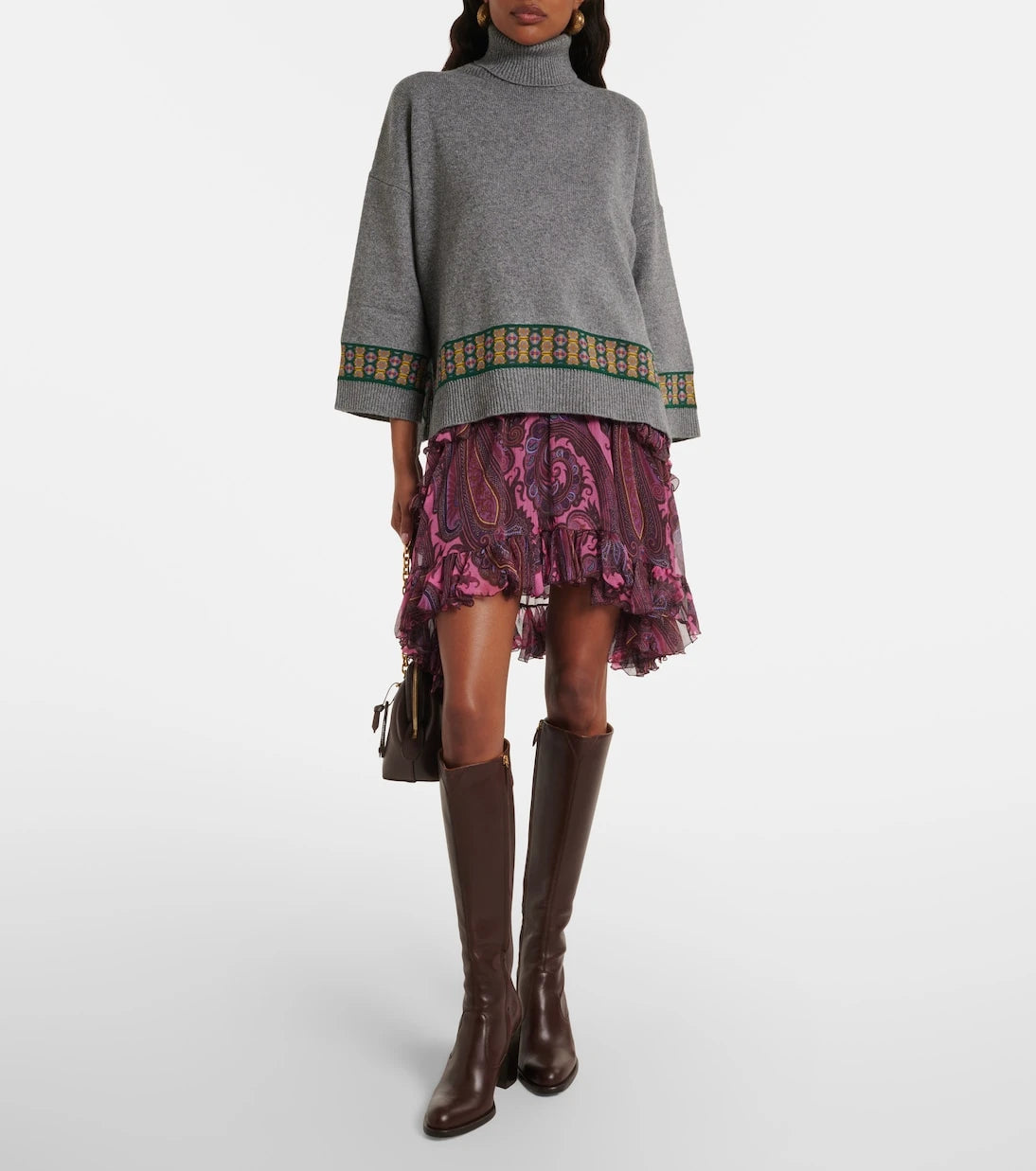 Etro - Wool, cashmere, and cotton-blend sweater