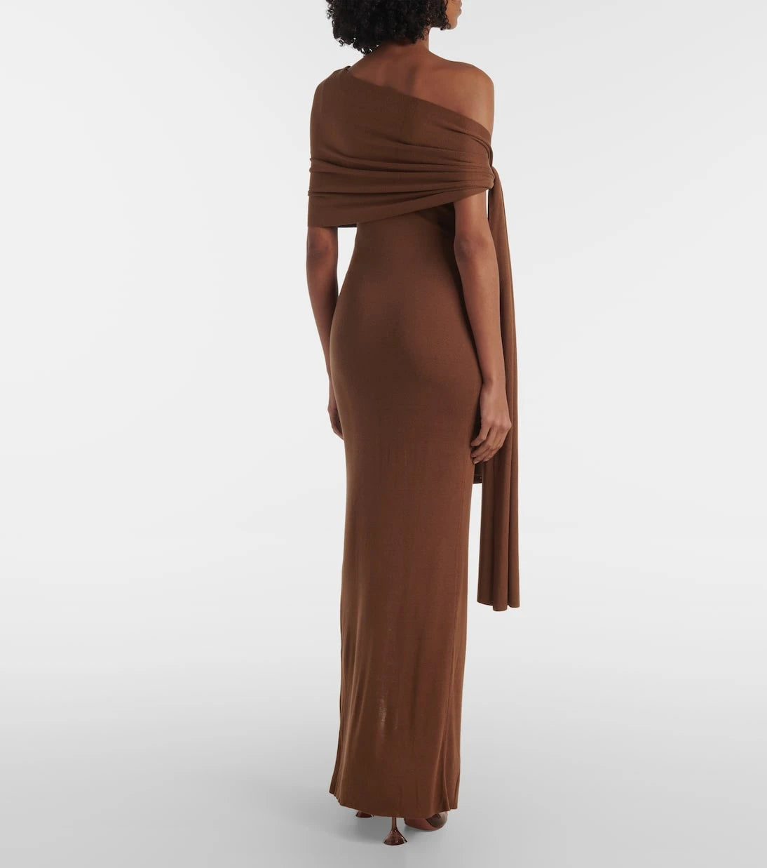 Aya Muse - Hale one-shoulder silk-blend maxi dress