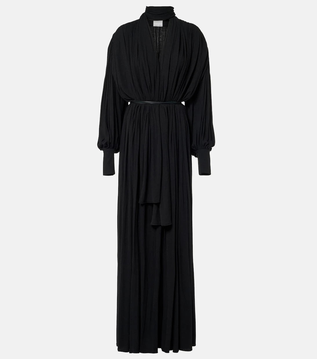 Calvin Klein Collection - Yasmine scarf-detail cotton-blend maxi gown