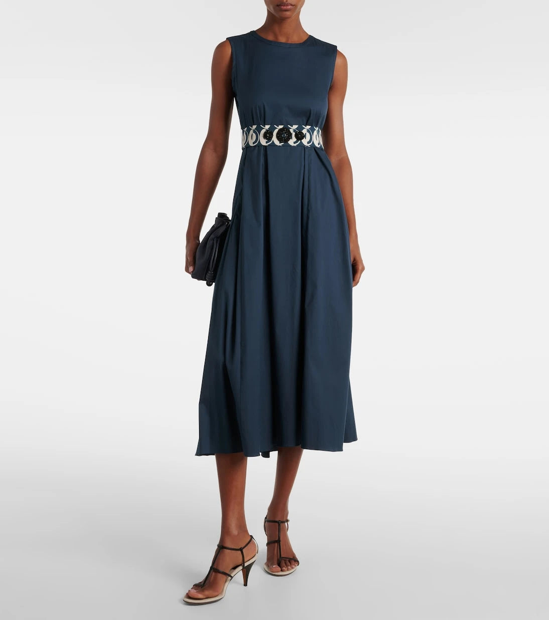 'S Max Mara - Preston cotton-blend poplin midi dress