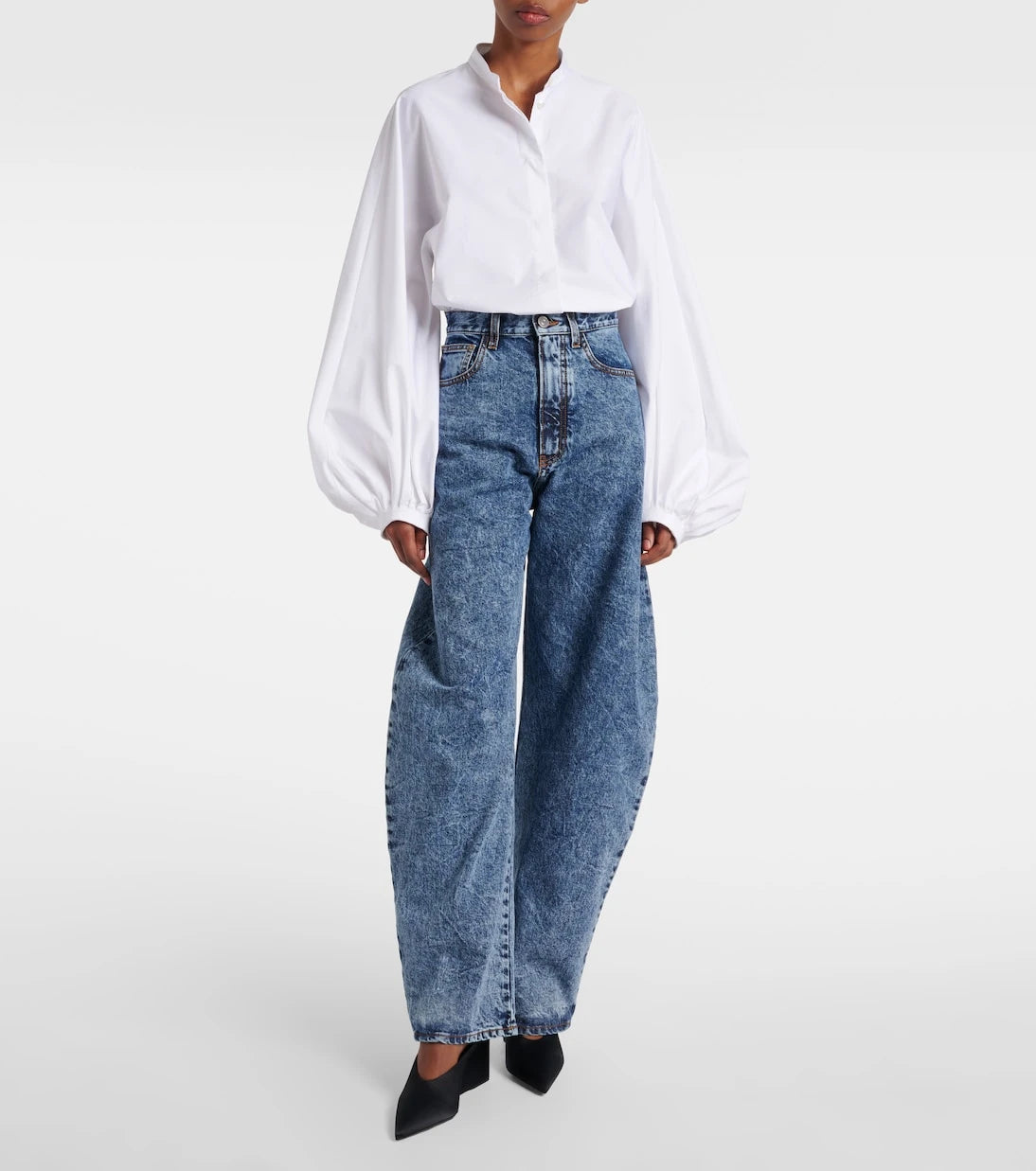 Alaïa - قميص بوبلين قطني