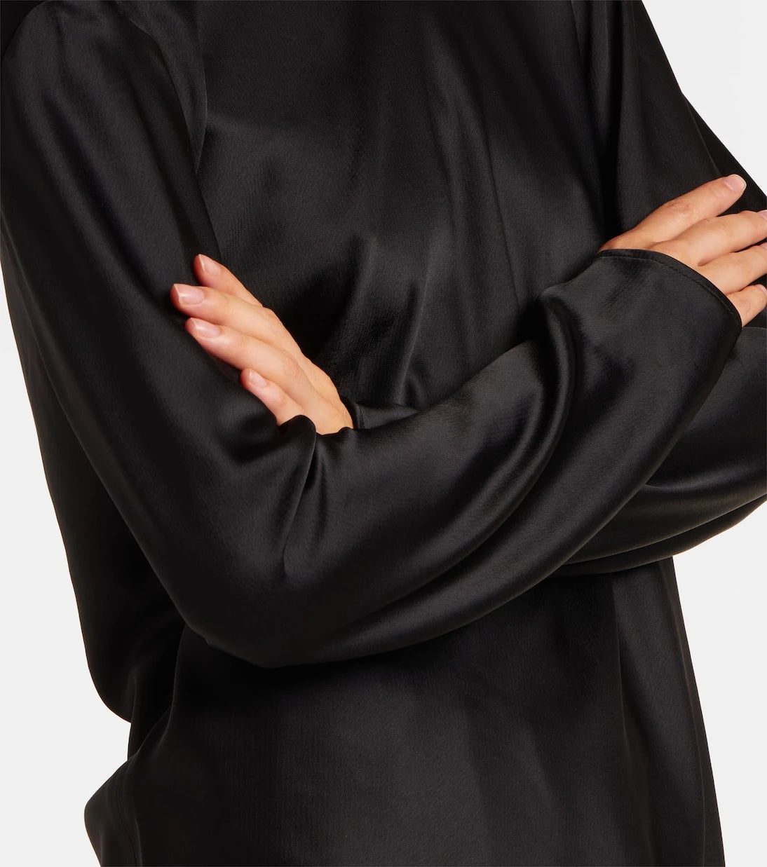 Leset - Barb draped satin top