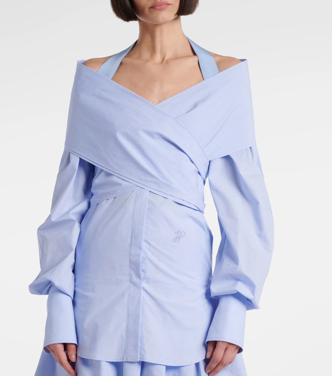 Patou - Draped cotton poplin blouse
