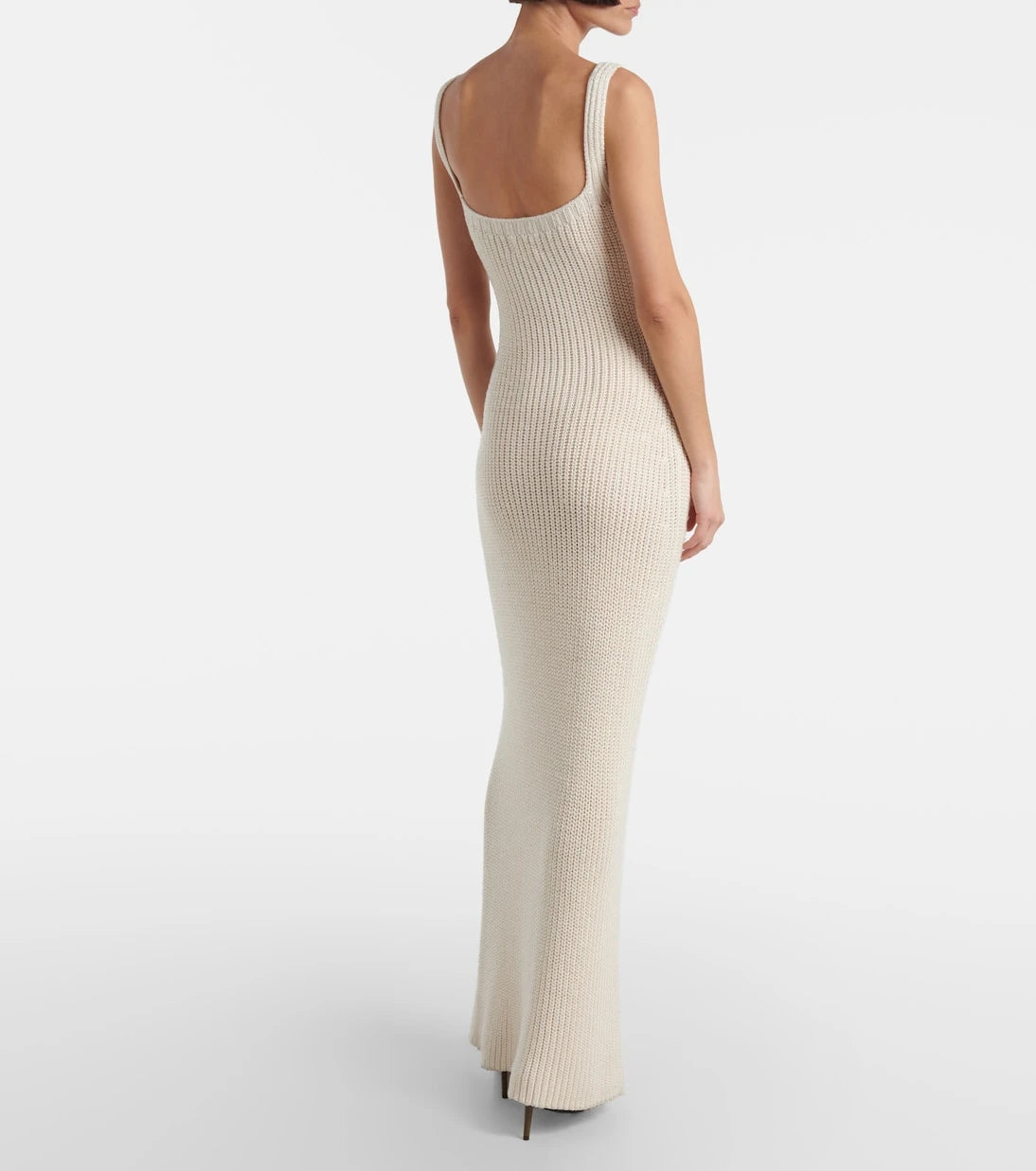 Khaite - Lex ribbed-knit silk maxi dress