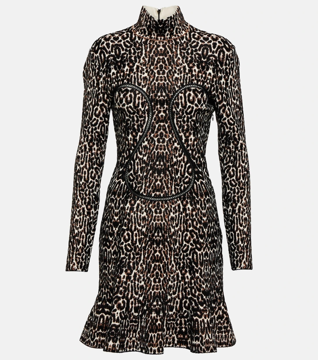 Alaïa - فستان قصير بنقشة الجاكار
