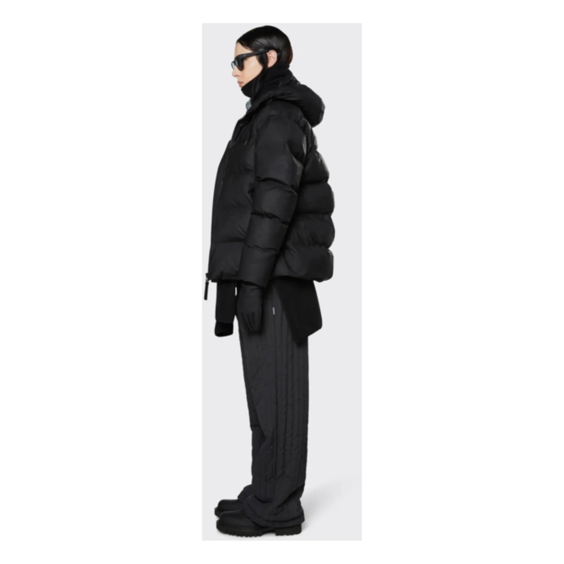 Rains - Hooded Puffer Jacket | Black