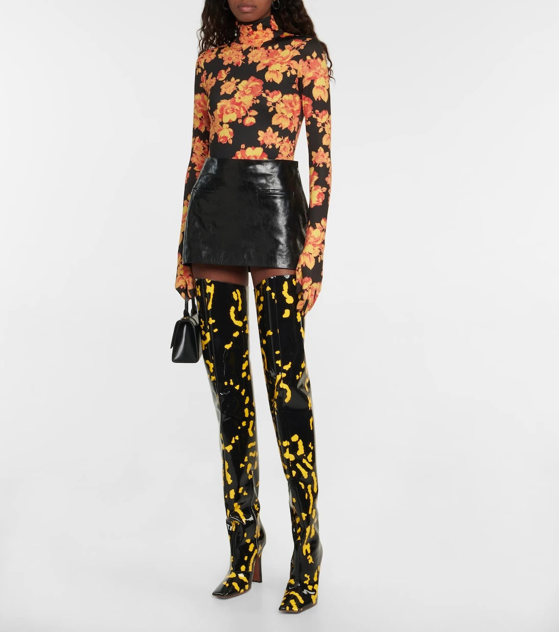 Vetements - Patent leather over-the-knee boots