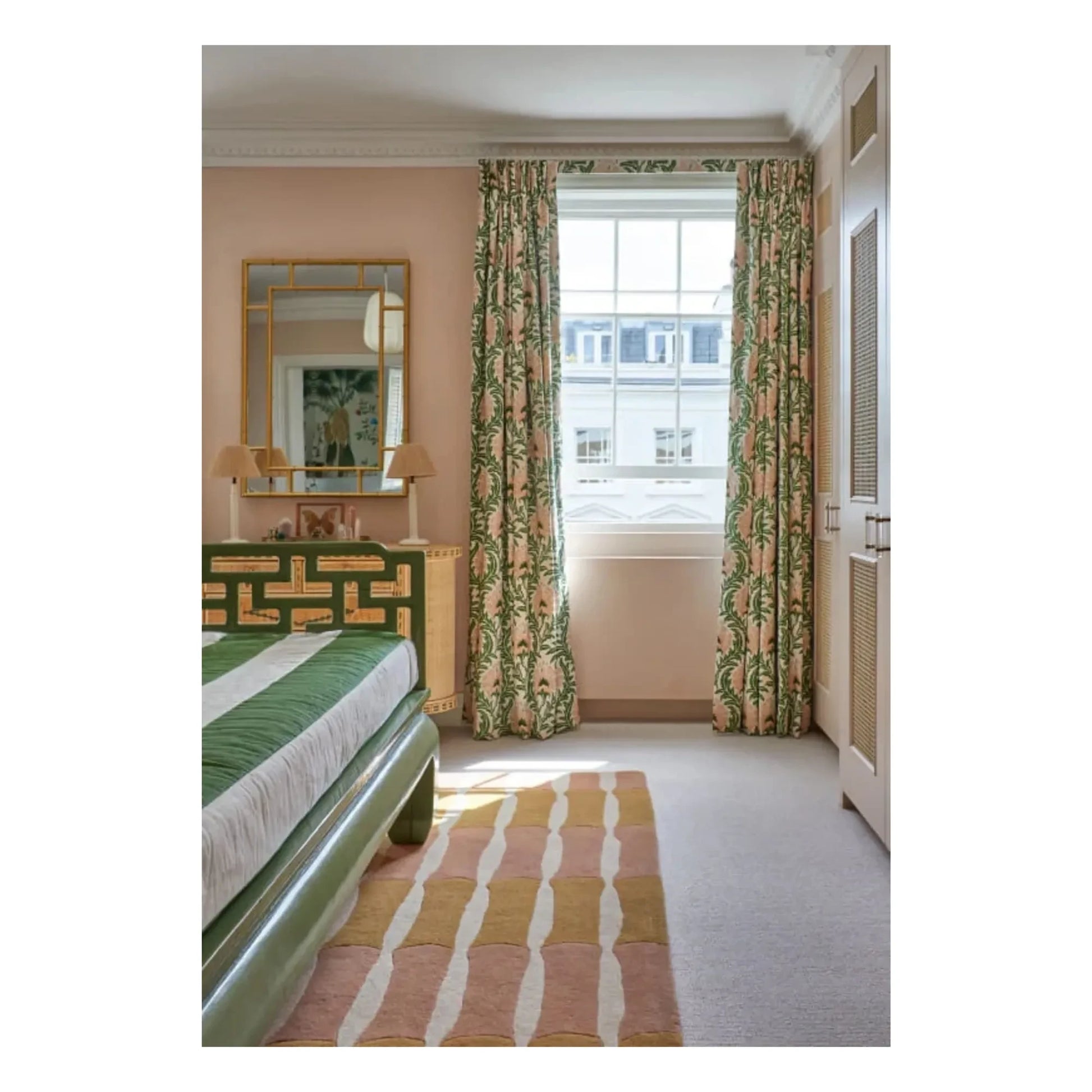 Layered - Bamboo Forest wool rug, Alice Crawley | Pink