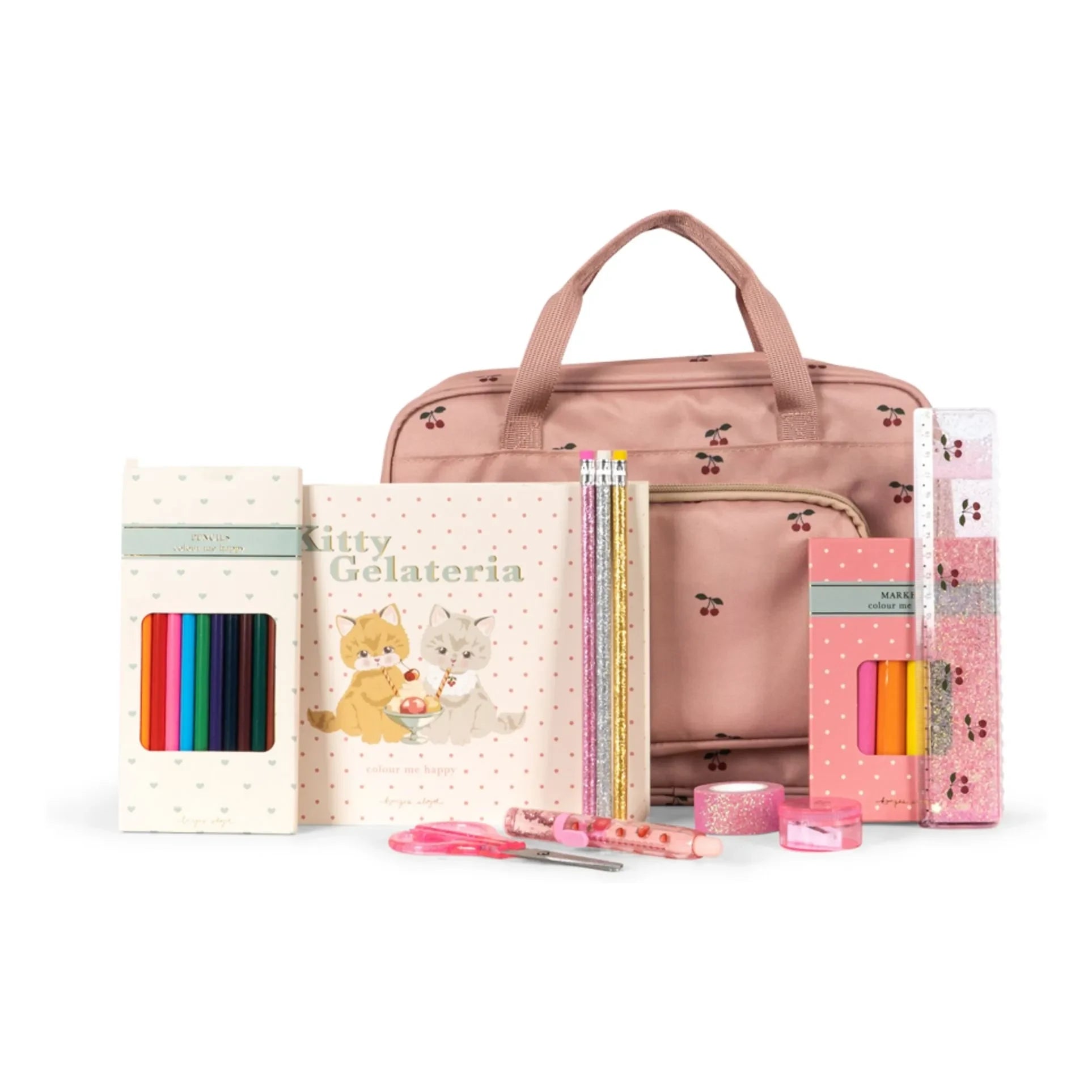 Konges Sløjd - Cherry travel activity case | Pink