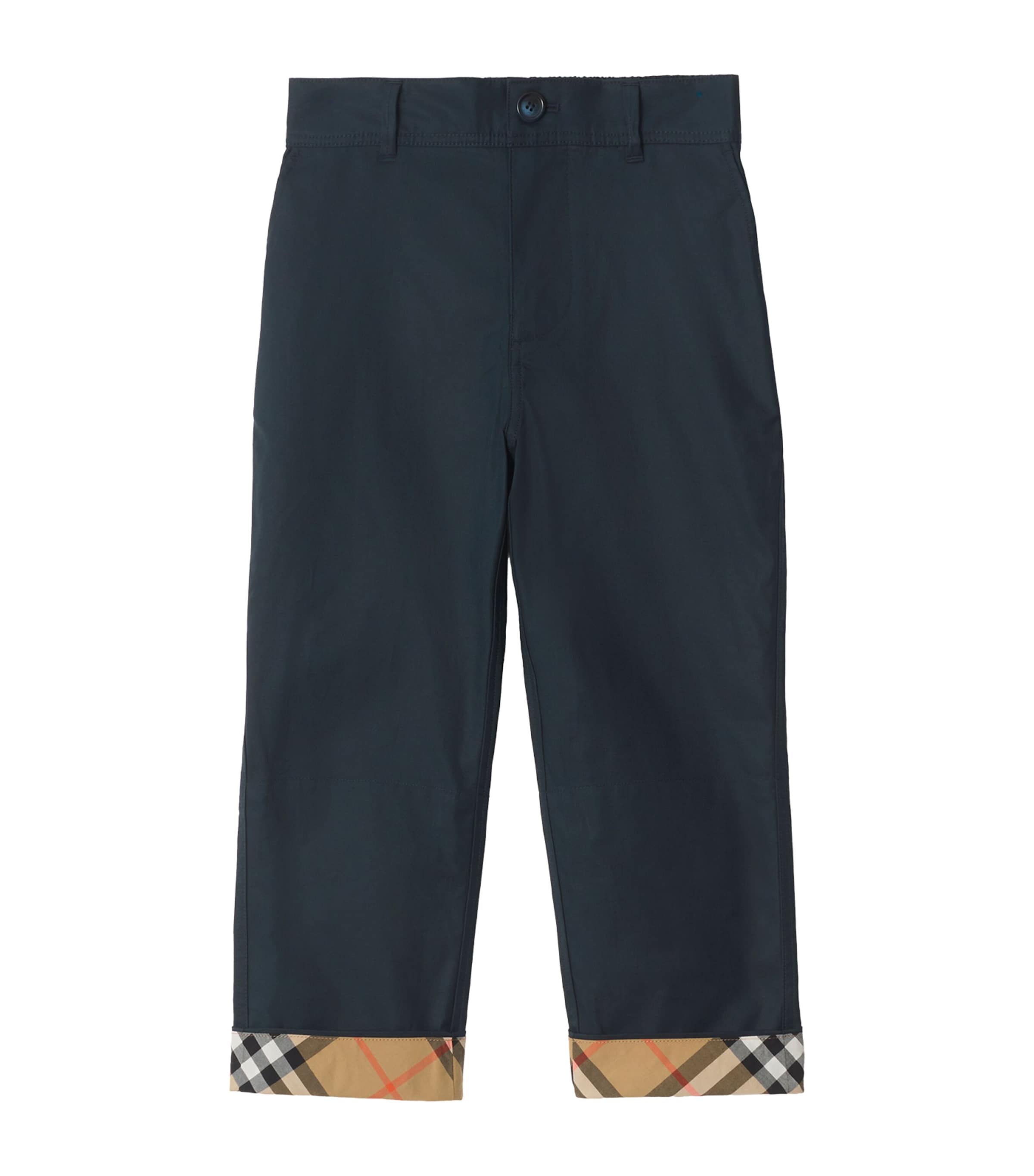 Burberry Kids Cotton Turn-Up Trousers (3-12 Years)