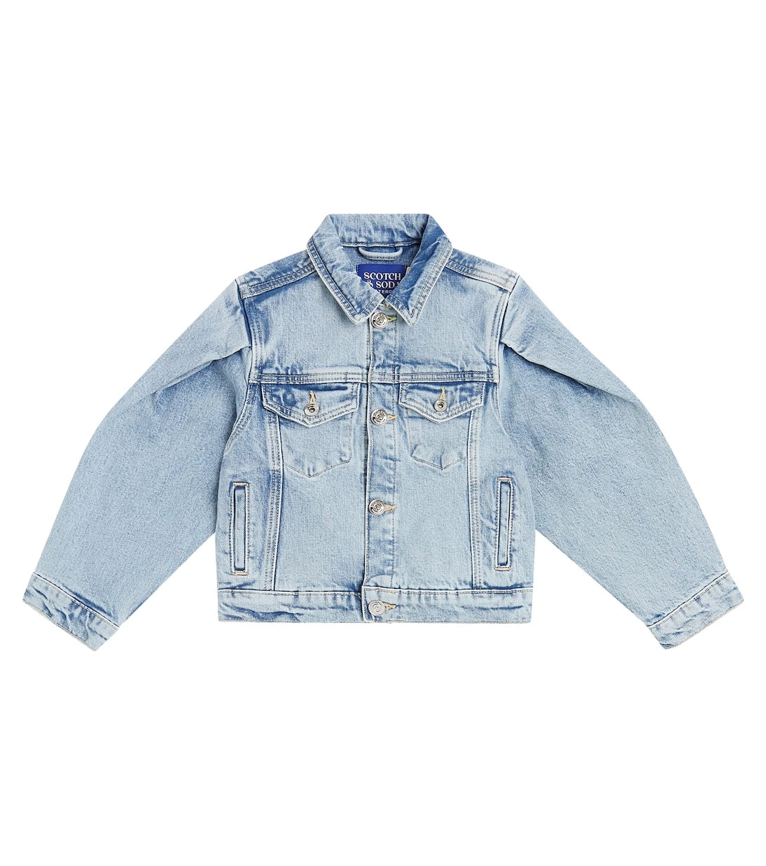 Scotch & Soda Kids - جاكيت جينز بأكمام منفوشة