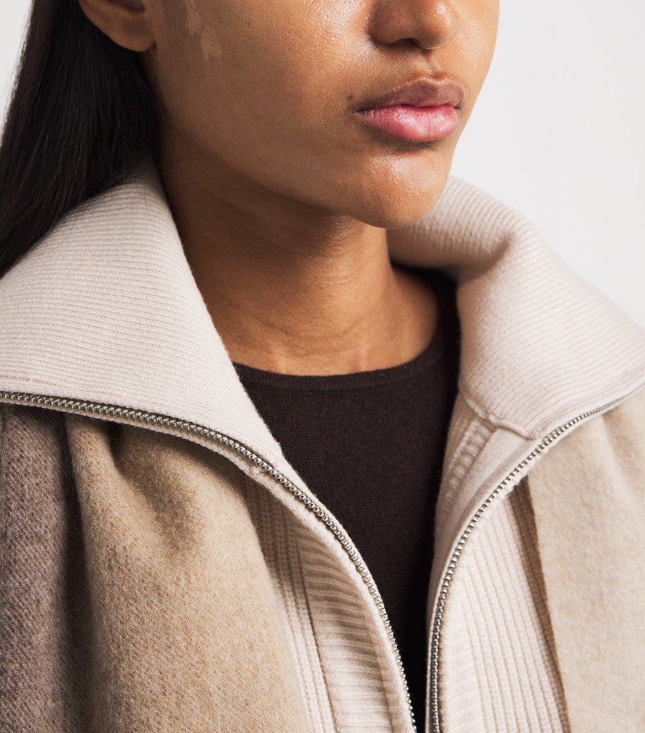 Varley Ivory Enrico Zip-Up Sweater