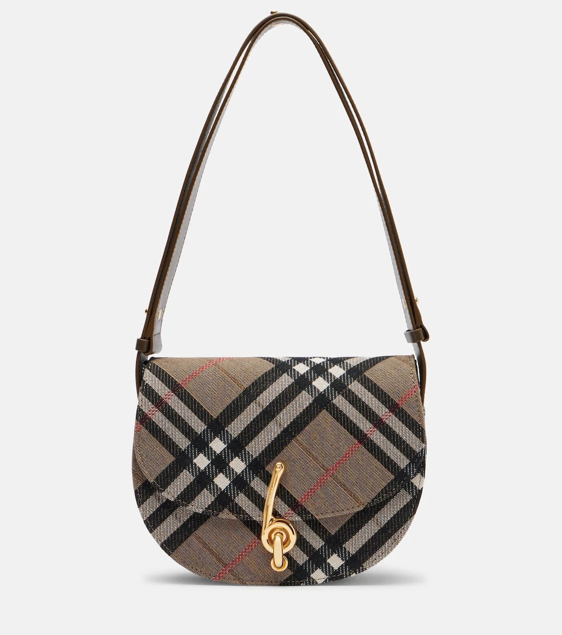 Burberry - حقيبة كروس بادي صغيرة Bridle Burberry Check