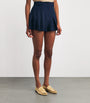 Tailored Pleated Shorts NAVY BLUE