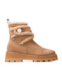 Jimmy Choo Beige Meena Suede Shearling Boots