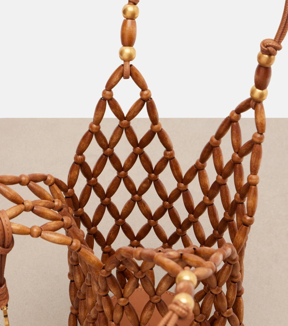 Saint Laurent - Cassandre Mini wood bucket bag