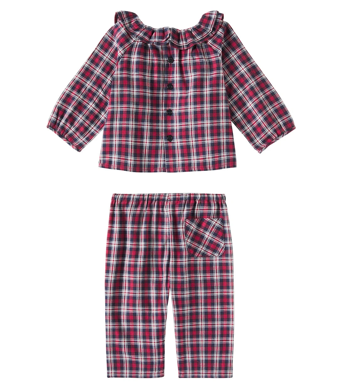 Bonpoint - Baby Barulina checked cotton pajamas