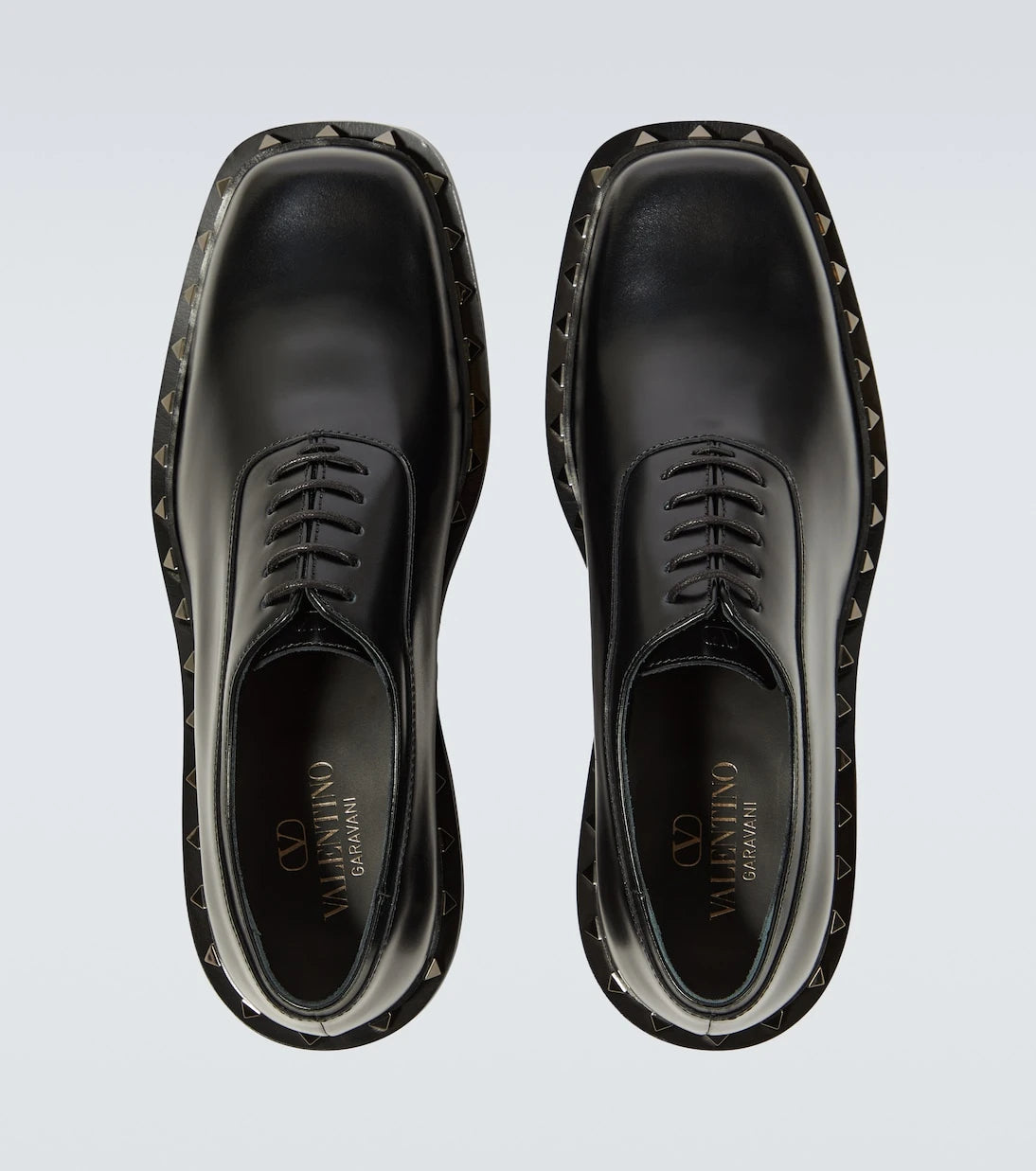 Valentino Garavani - Rockstud leather Oxford shoes