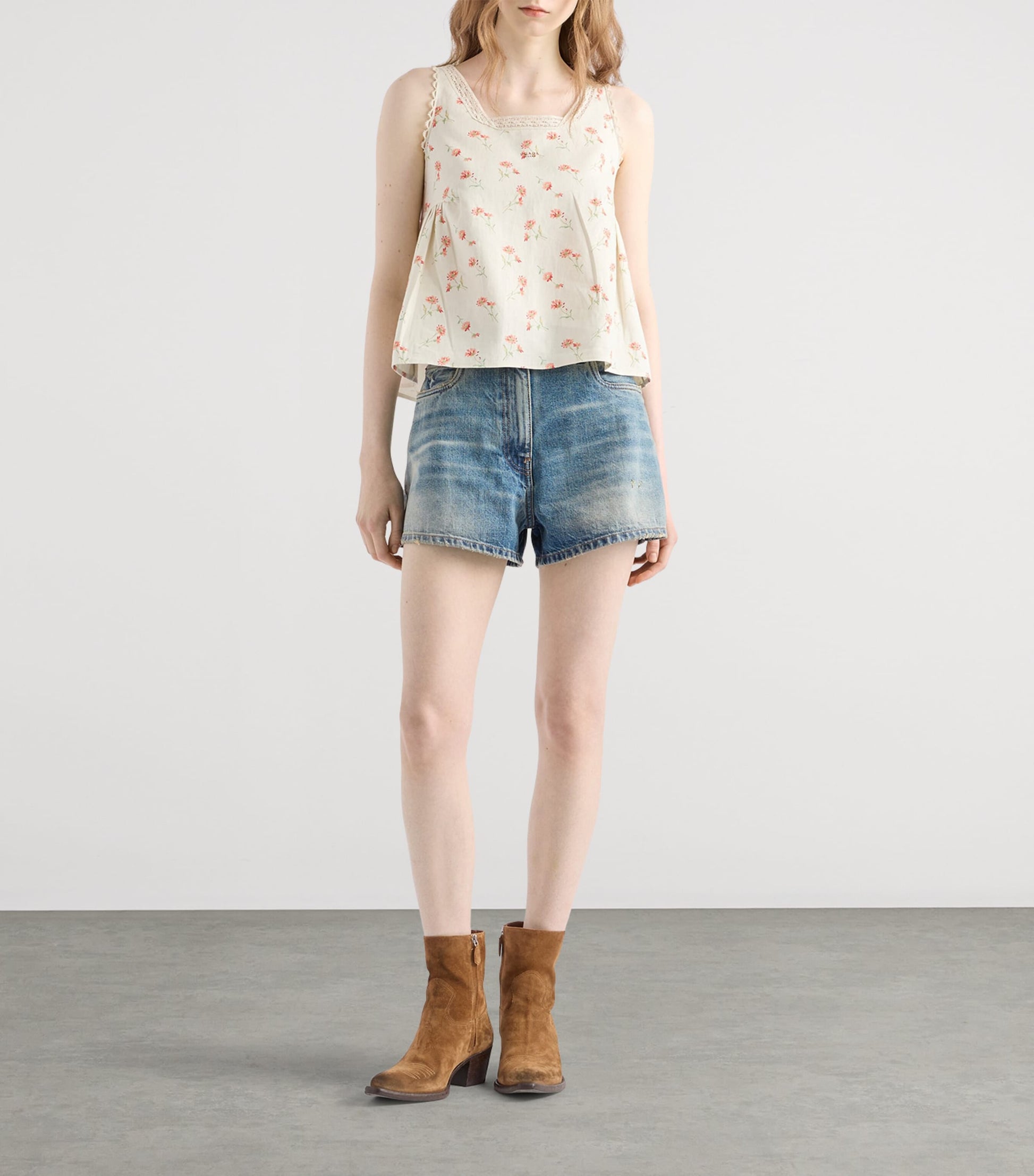 Prada Blue Faded Denim Shorts