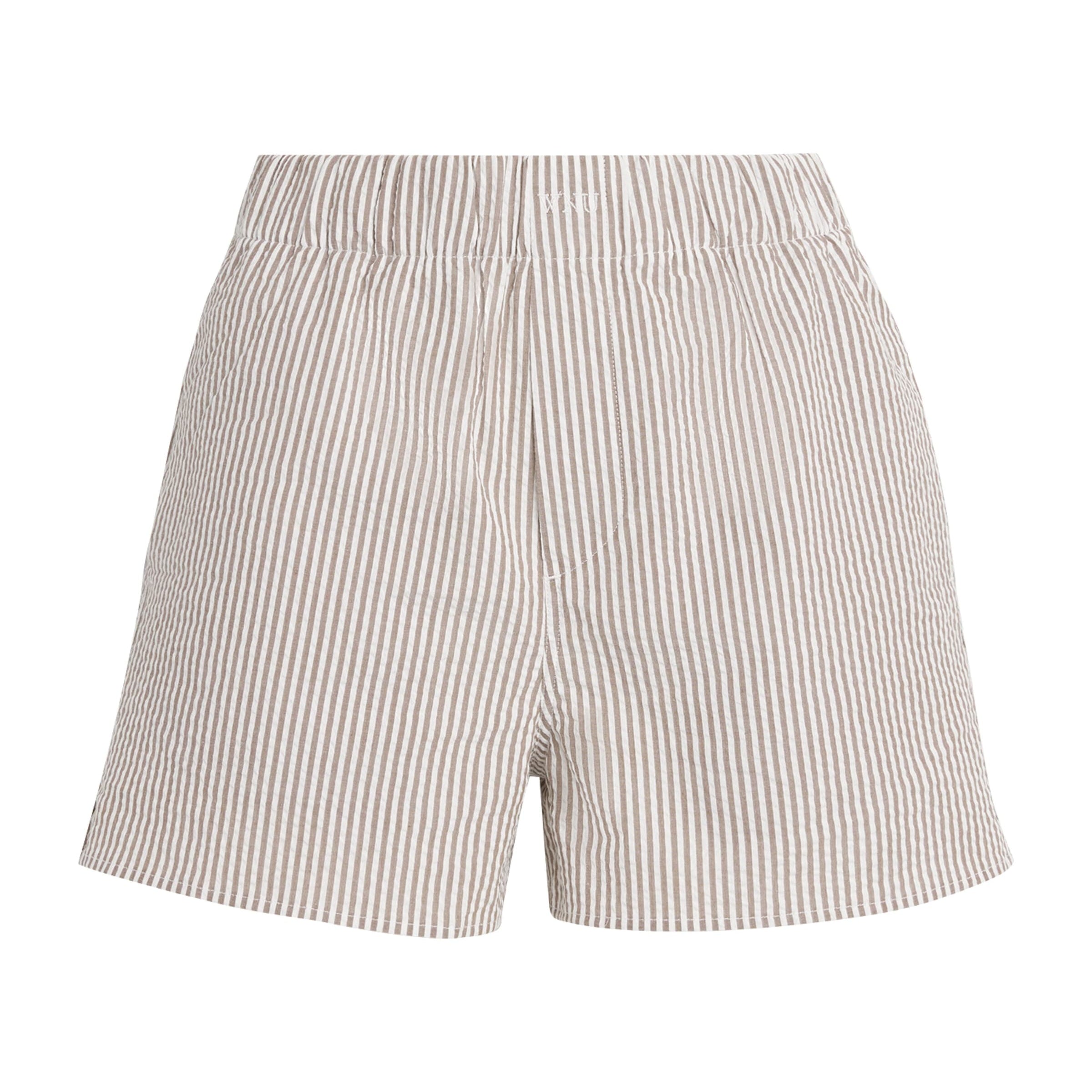 Cotton Striped Seersucker Boxer Shorts
