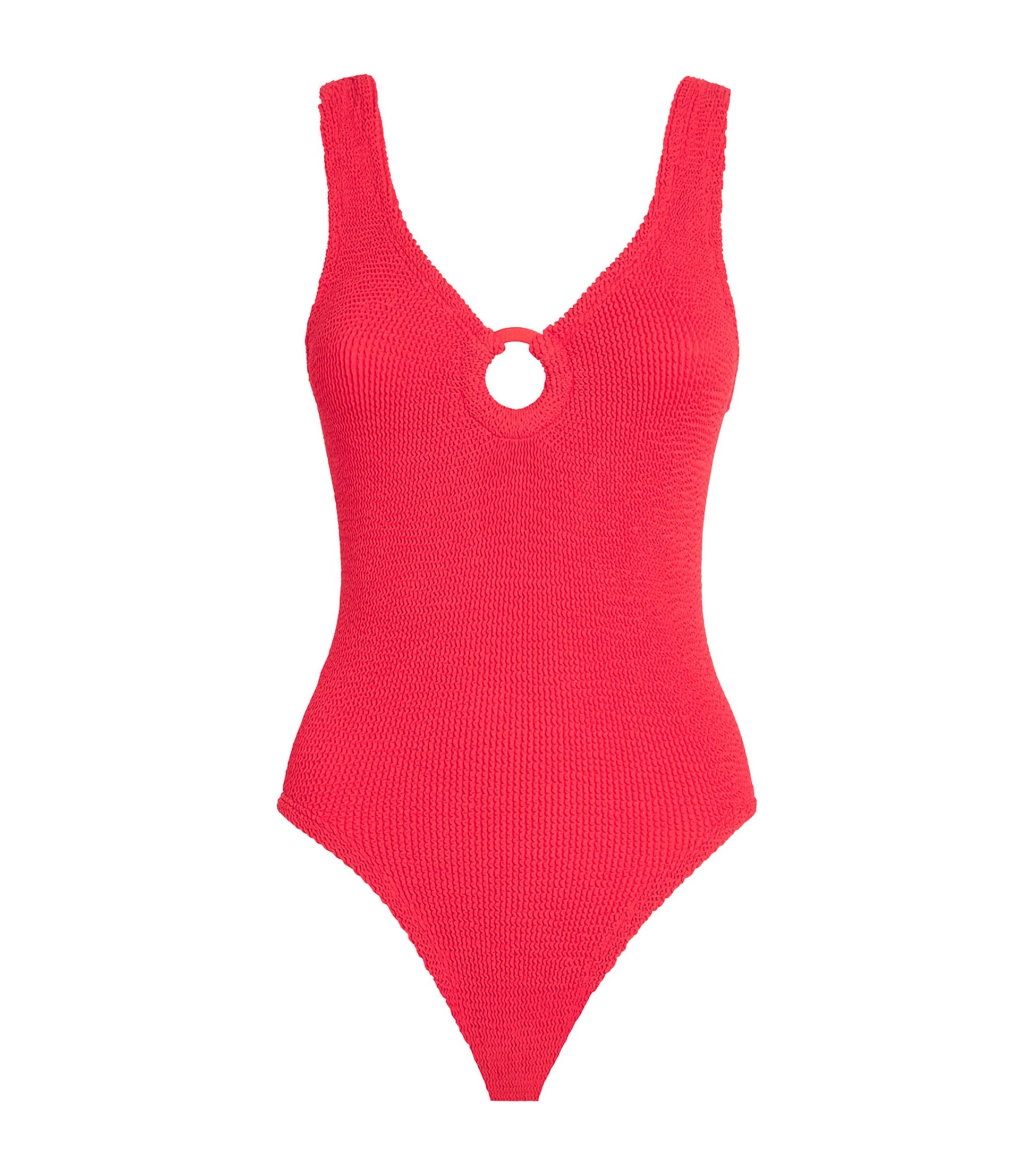 Red Celine Plunge Swimsuit