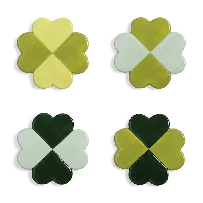 &k amsterdam lucky clover 4'lü bardak altlığı seti