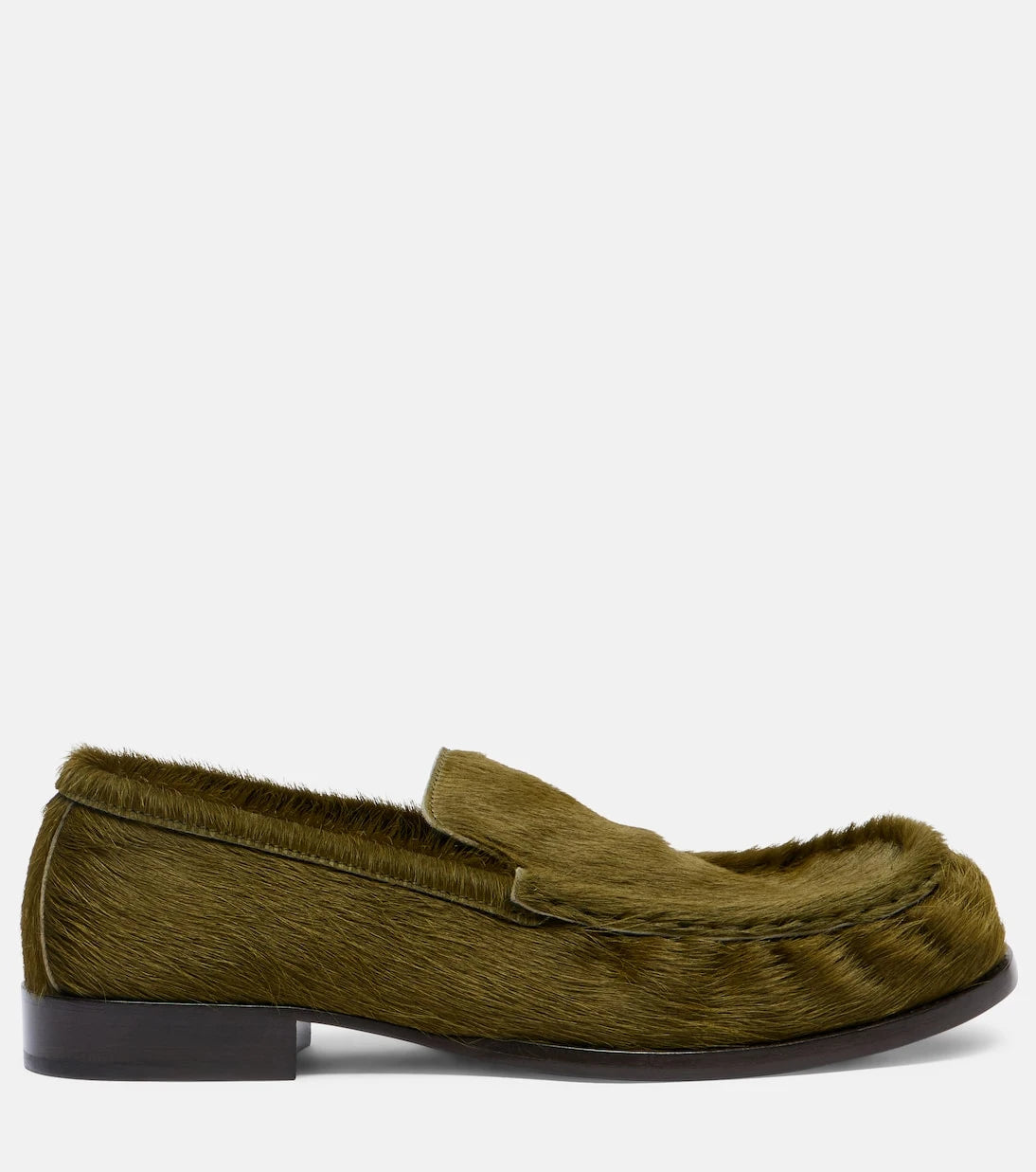 Dries Van Noten - حذاء لوفر من جلد العجل بالشعر