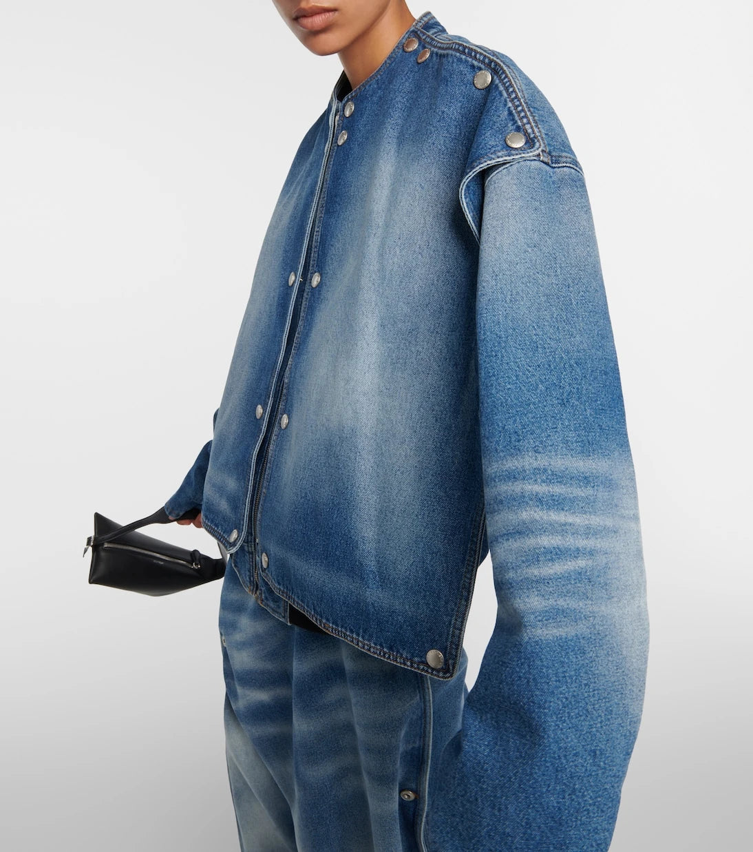 Y/Project - Snap Off denim bomber jacket