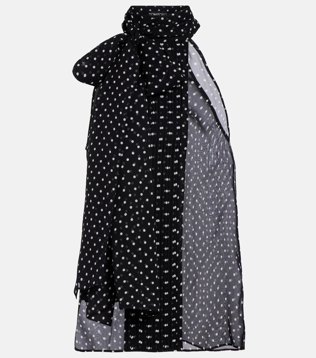 Tom Ford - Draped polka-dot silk blouse
