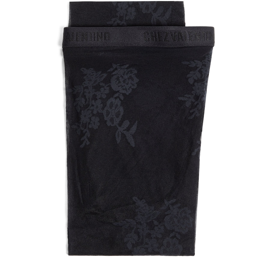 Valentino Black Chez Valentino Tights
