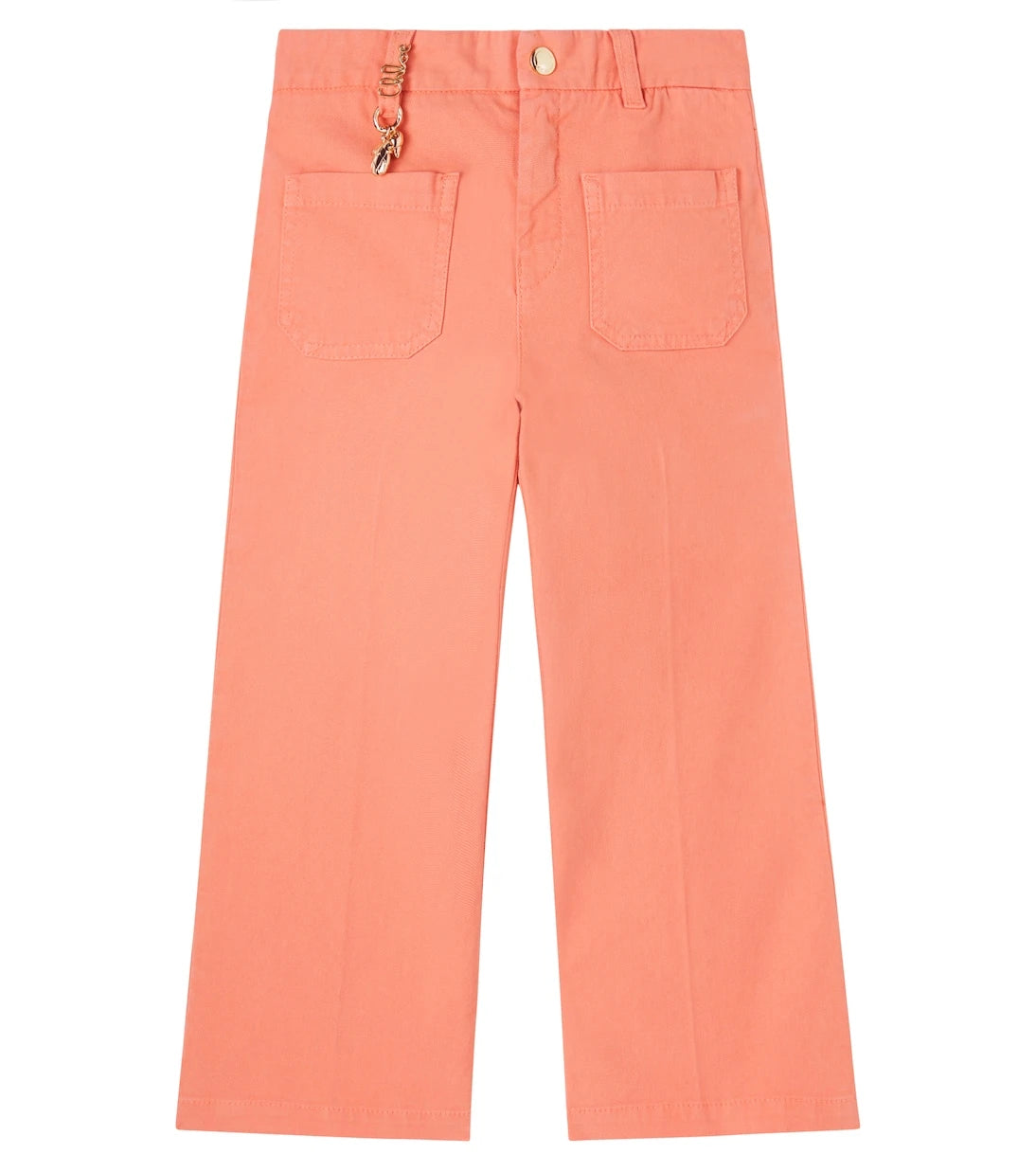 Chloé Kids - Logo pleated cotton pants