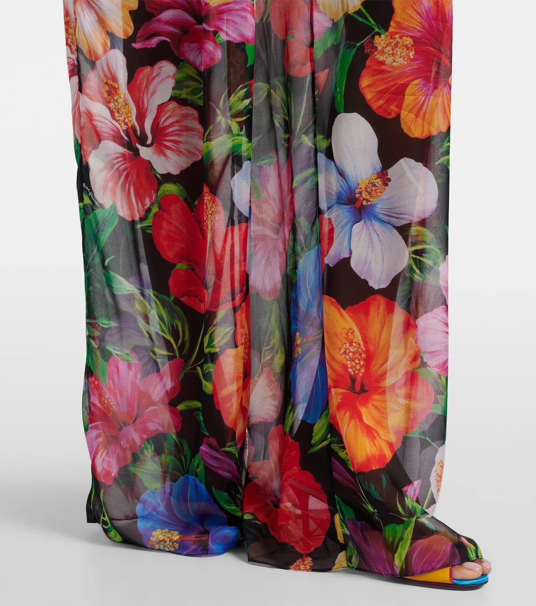 Dolce&Gabbana - Floral silk chiffon wide-leg pants