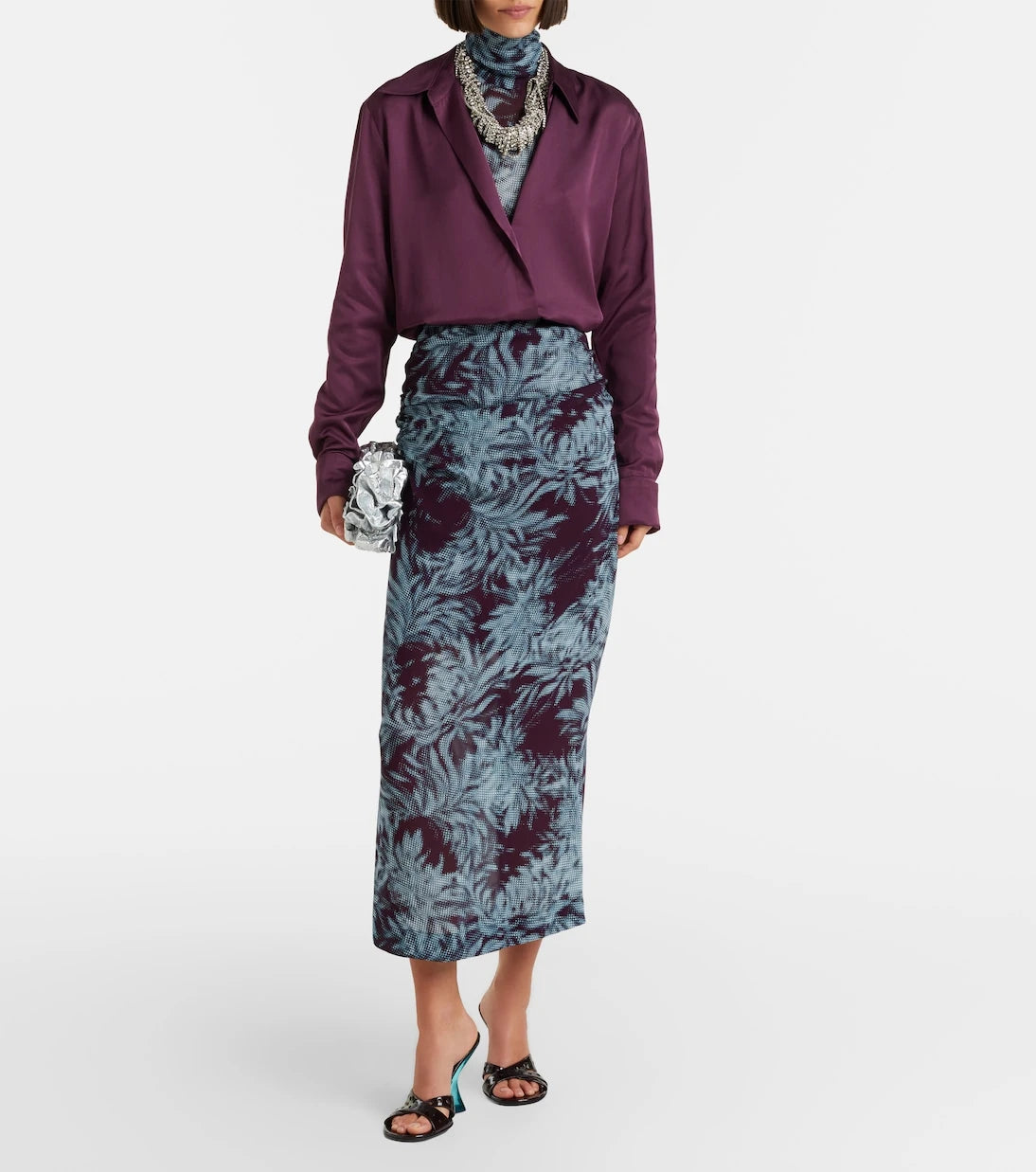 Dries Van Noten - قميص سيليندرا من الساتان