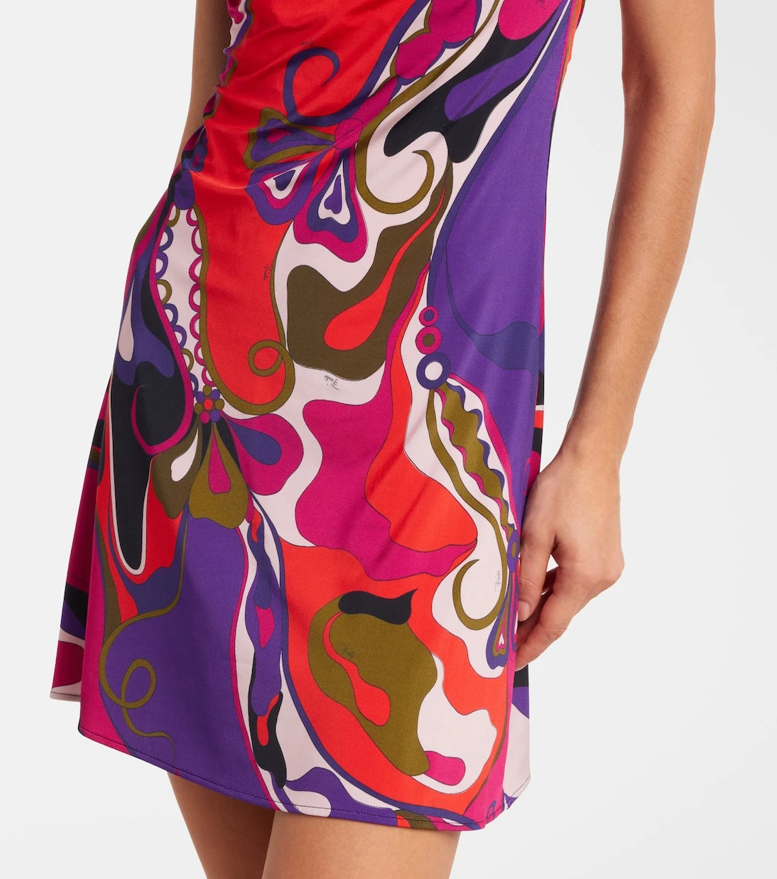 Pucci - Orchidee satin jersey minidress