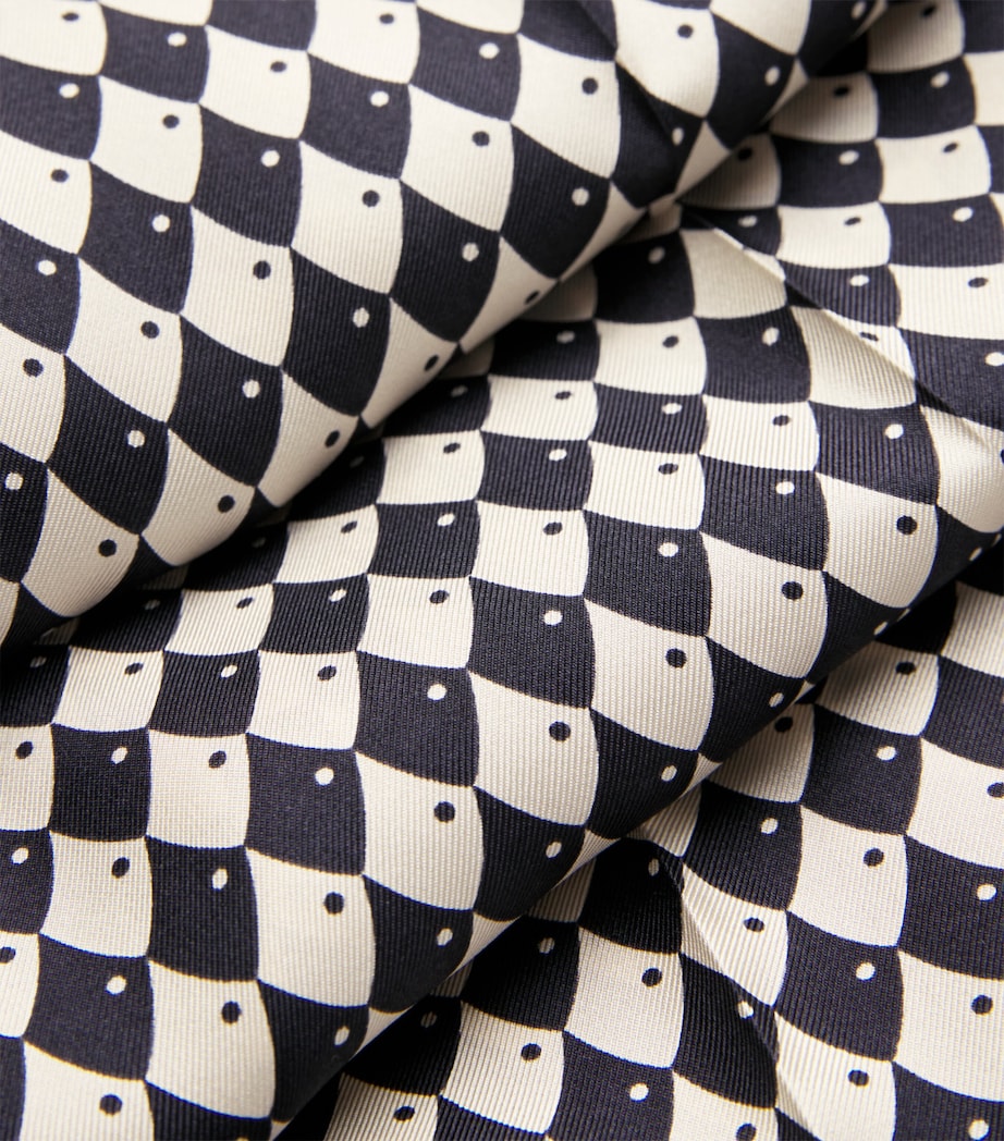 Max Mara Black Silk Printed Flared Trousers