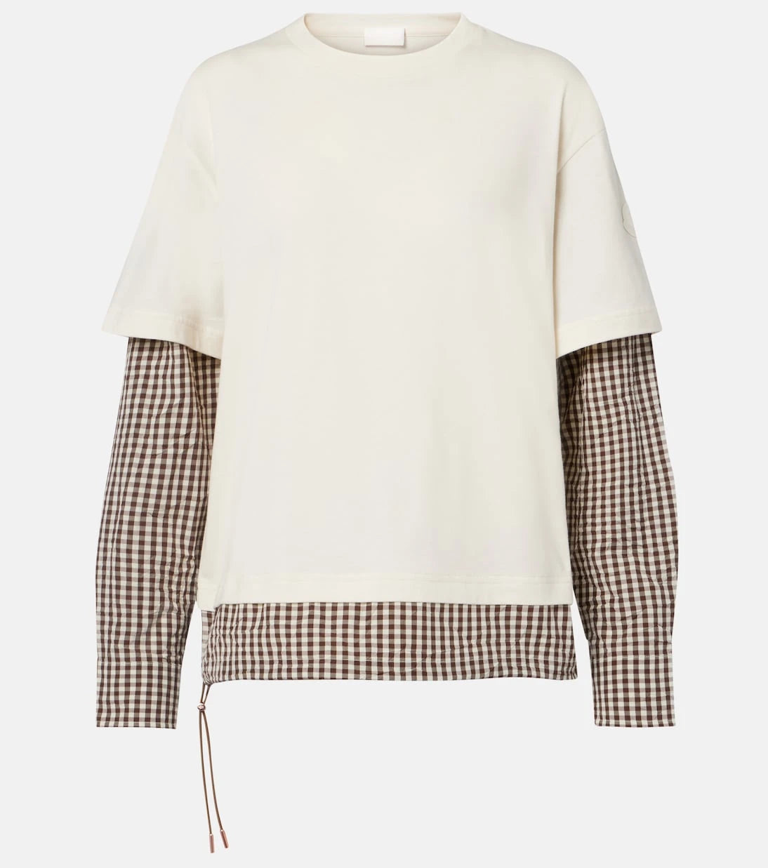 Moncler - Checked cotton jersey T-shirt