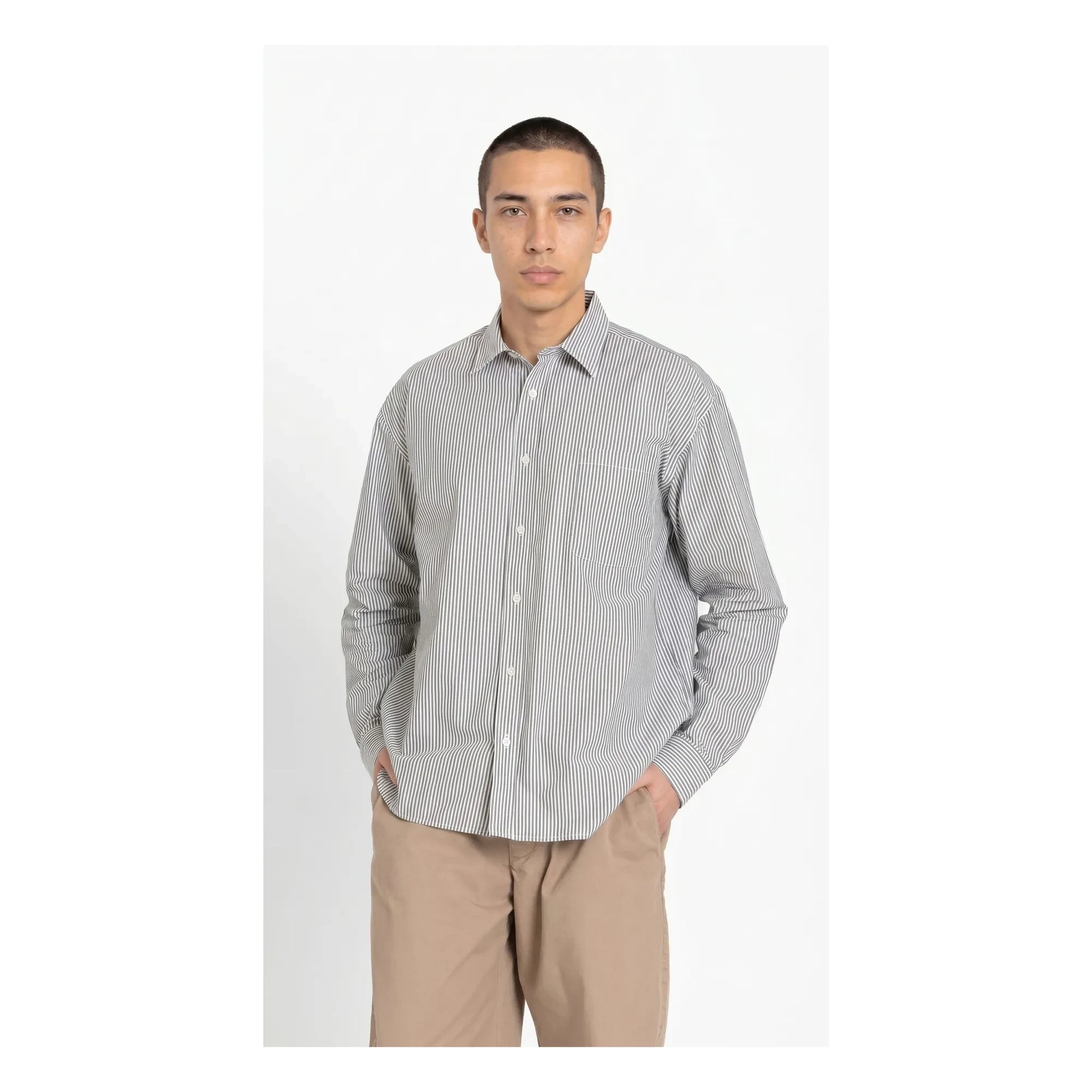 Smallable Man - Zola Striped Shirt | Forest Green
