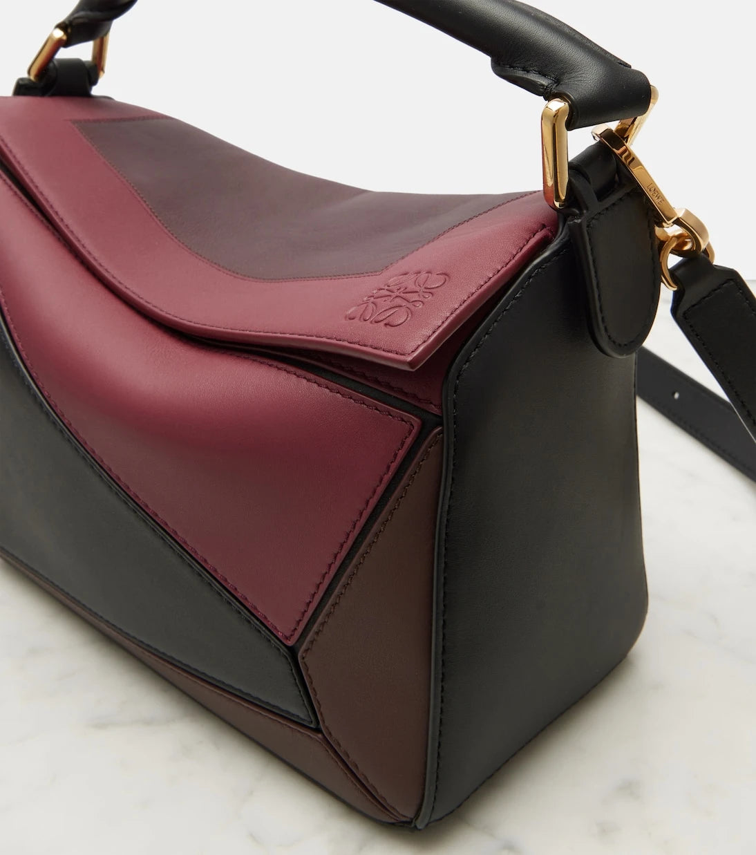 Loewe - x Albers Puzzle Small leather tote bag
