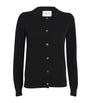 Black Cashmere Crew-Neck Cardigan