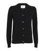 Black Cashmere Crew-Neck Cardigan