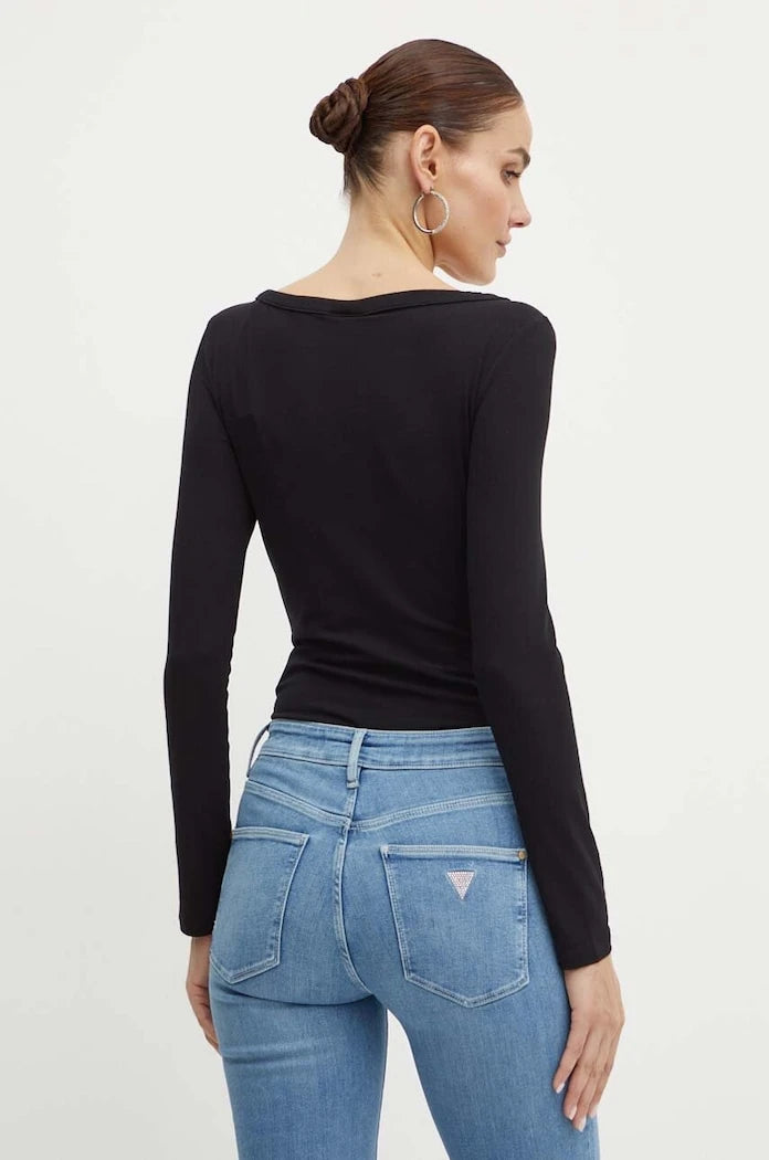 Guess pamuk ve elastanlı kadın body COLETTE