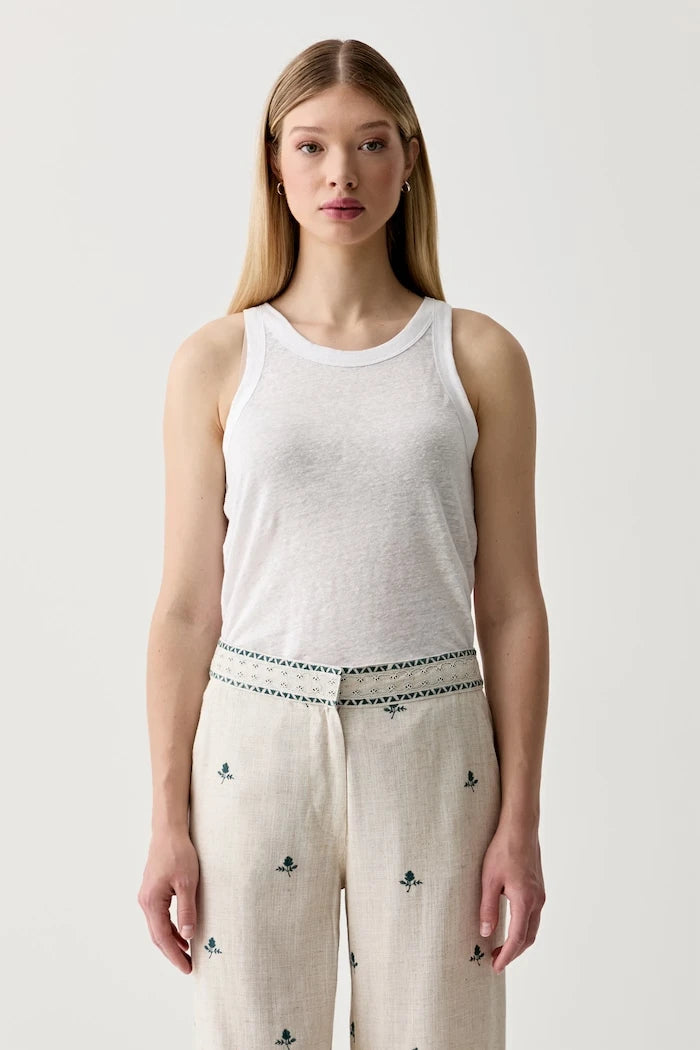 United Colors of Benetton топ дамски от лен