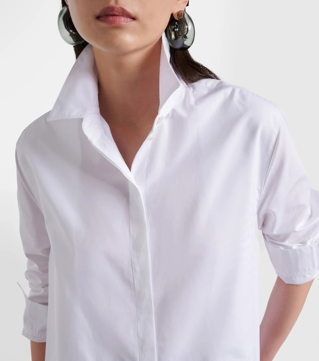 Alaïa - Asymmetric cotton poplin shirt